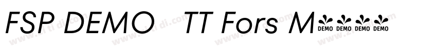 FSP DEMO   TT Fors M字体转换